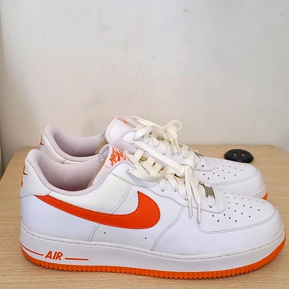 Nike Other - Nike air force 1's orange & white